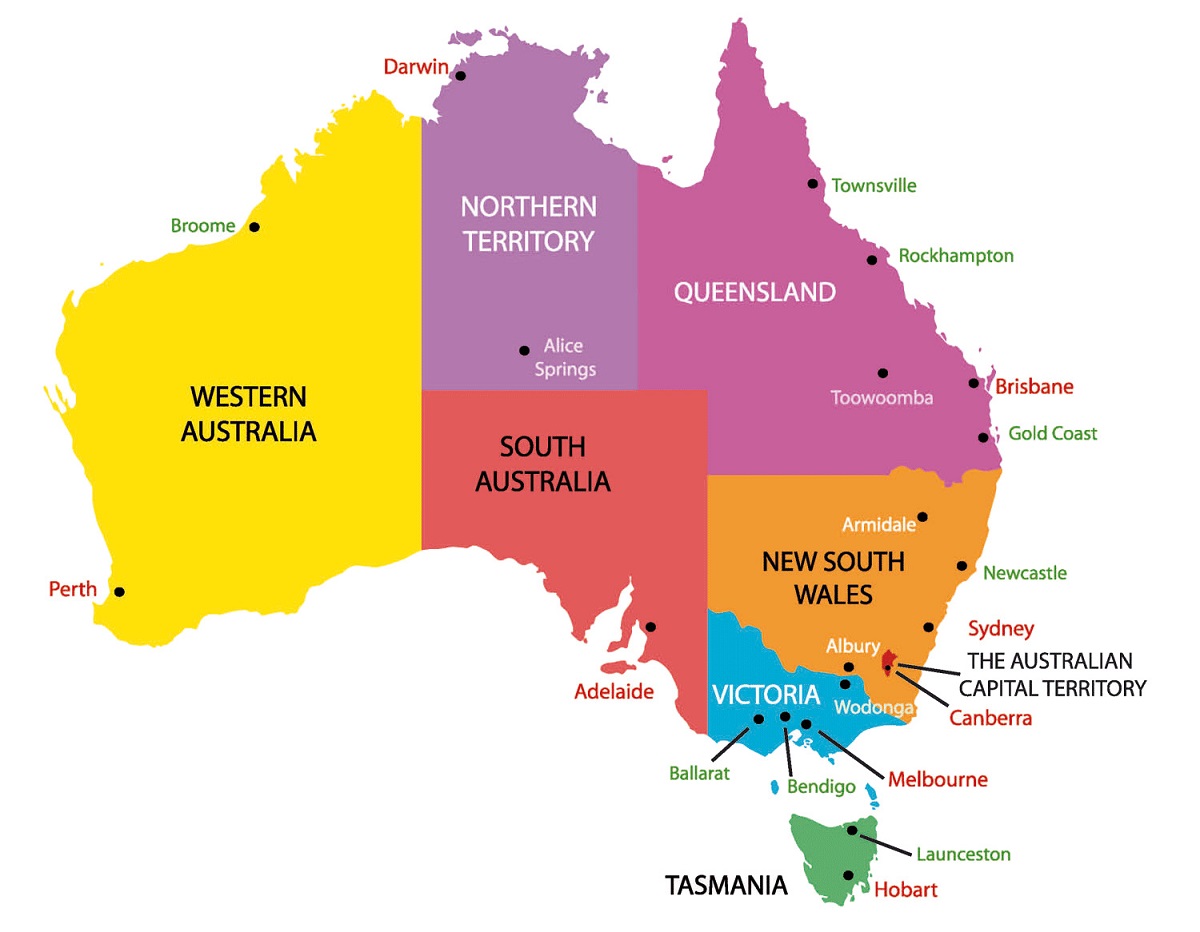 Châu Úc có 14 quốc gia