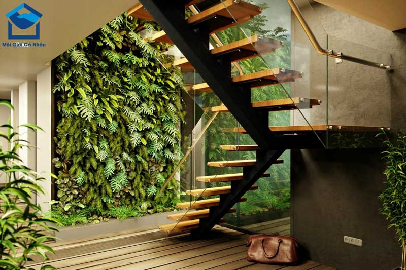 Sử dụng tường cây, vách ngăn xanh trong nhà giúp tiết kiệm diện tích và mang lại điểm nhấn độc đáo.